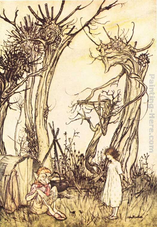 Mother Goose Man in the Wilderness painting - Arthur Rackham Mother Goose Man in the Wilderness art painting